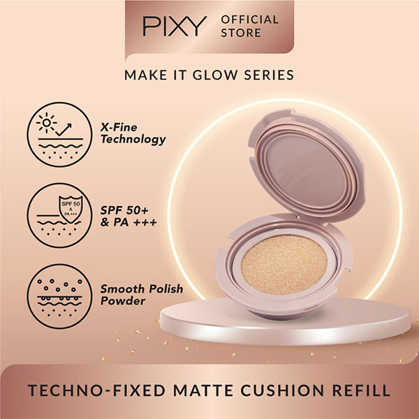 Techno - Fixed Matte Cushion 201 Neutral Beige Refill - Gambar 2