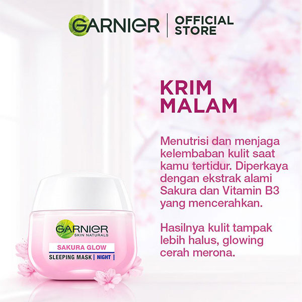 Skincare Garnier Sakura Glow Skin Barrier Daily Set - Gambar 3